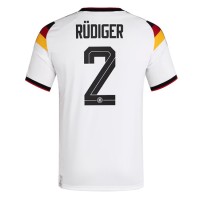 Stroje piłkarskie Niemcy Antonio Rudiger #2 Koszulka Podstawowej MŚ 2026 Krótki Rękaw